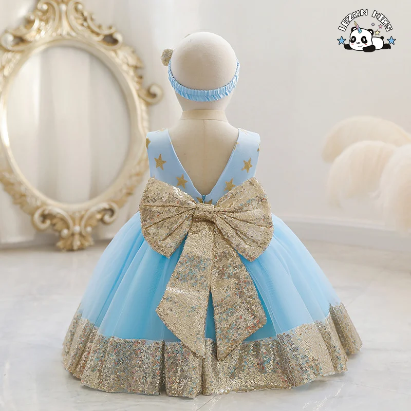 LEZONKIDS - Último vestido de menina de flor formal de verão Branco Tulle Manga Curta Logotipo Personalizado Elegante Mini Design Roupas de Halloween